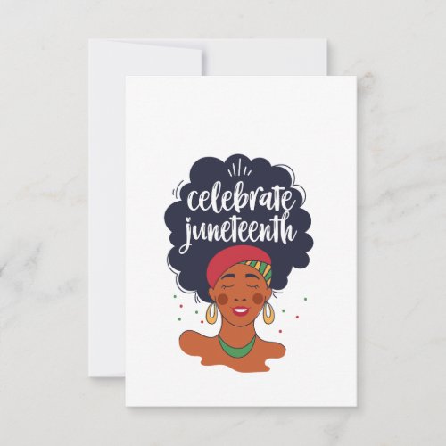 Juneteenth Celebrate Freedom Black History Pride  Thank You Card