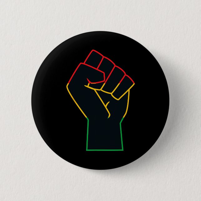 Juneteenth Celebrates Black African American Freed Button (Front)