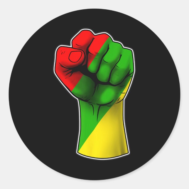 Juneteenth Celebrates Black African American Freed Classic Round Sticker (Front)