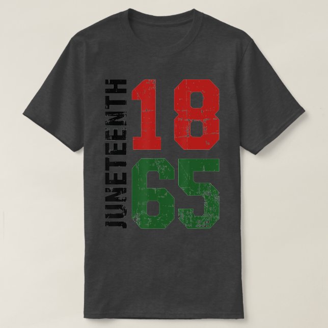 Juneteenth celebrating 1865 black american history T-Shirt (Design Front)