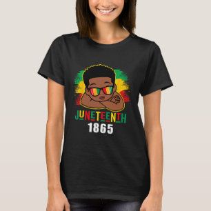Juneteenth Celebrating 1865 Cool Brown Skin King B T-Shirt