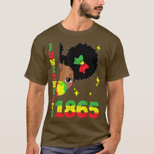 Juneteenth Celebrating 1865 Cute Black Girls Kids  T-Shirt
