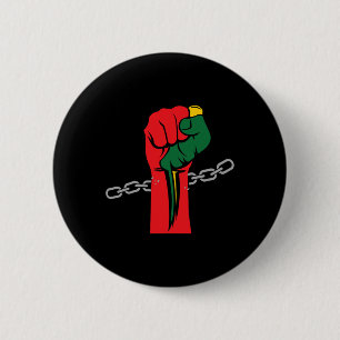 Juneteenth Celebrating 1865 Juneteenth Afro Americ Button