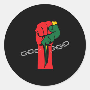 Juneteenth Celebrating 1865 Juneteenth Afro Americ Classic Round Sticker