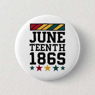 Juneteenth Celebrating Black Freedom 1865 African Button
