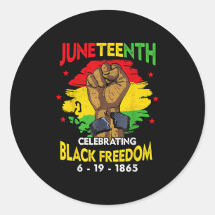 Juneteenth Celebrating Black Freedom 1865 African Classic Round Sticker