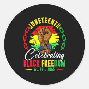 Juneteenth Celebrating Black Freedom 1865 African Classic Round Sticker
