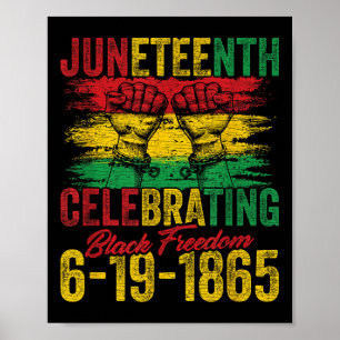 Juneteenth Celebrating Black Freedom 1865 African Poster