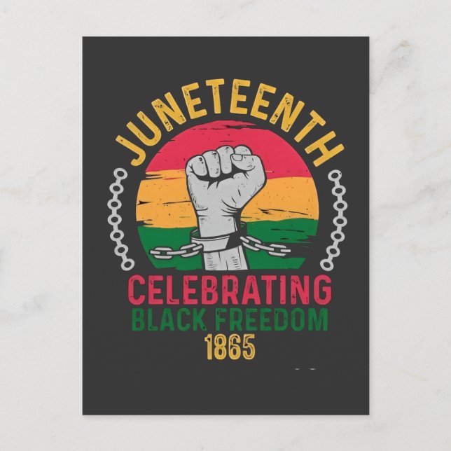 Juneteenth Celebrating Black Freedom 1865 Announcement Postcard (Front)