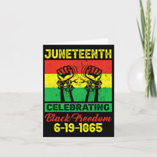 Juneteenth Celebrating Black Freedom 1865 Flag  Card