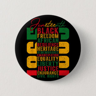 Juneteenth Celebrating Black Freedom 1865 Independ Button