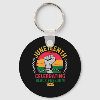 juneteenth celebrating black freedom 1865 keychain