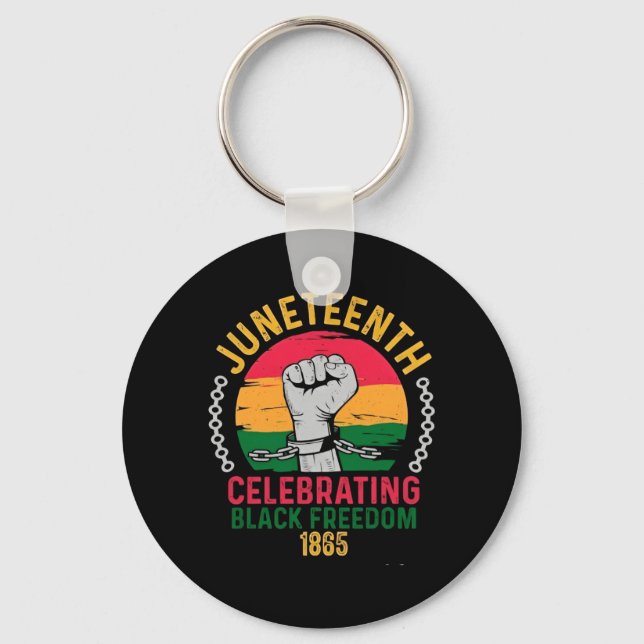juneteenth celebrating black freedom 1865 keychain (Front)
