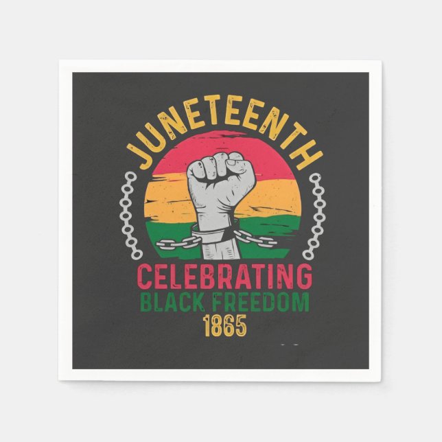 Juneteenth Celebrating Black Freedom 1865 Napkins (Front)