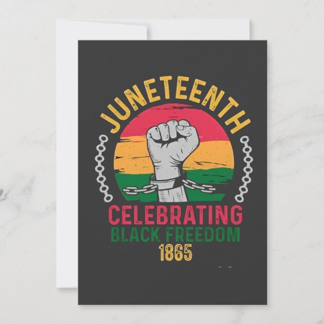 Juneteenth Celebrating Black Freedom 1865 Save The Date (Front)