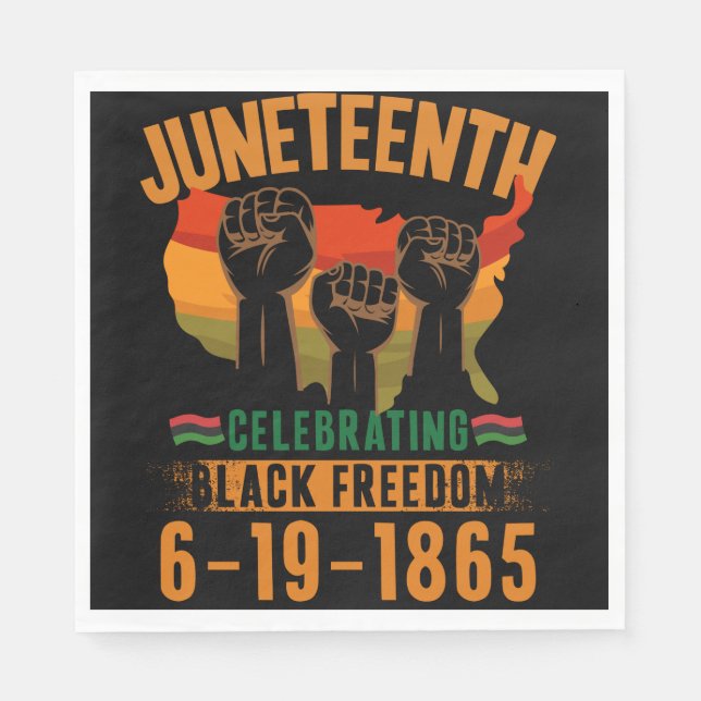 Juneteenth Celebrating Black Freedom 186 African Napkins (Front)