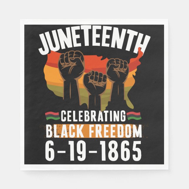 Juneteenth Celebrating Black Freedom 186 African Napkins (Front)
