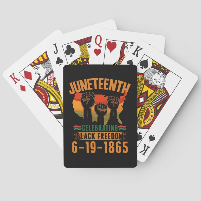 Juneteenth Celebrating Black Freedom 186 African Poker Cards (Back)