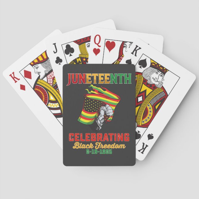 Juneteenth Celebrating Black Freedom 6 19 1865 Poker Cards (Back)