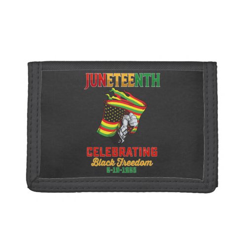 Juneteenth Celebrating Black Freedom 6 19 1865 Trifold Wallet