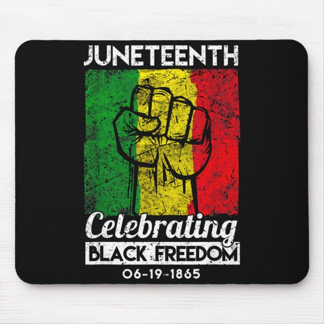 Juneteenth celebrating black freedom african mouse pad (Front)