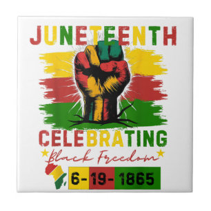 Juneteenth Celebrating Black Freedom Black History Ceramic Tile