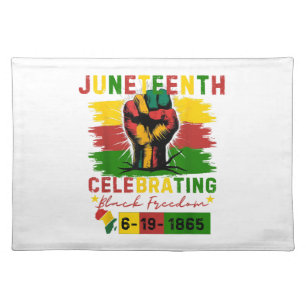 Juneteenth Celebrating Black Freedom Black History Cloth Placemat