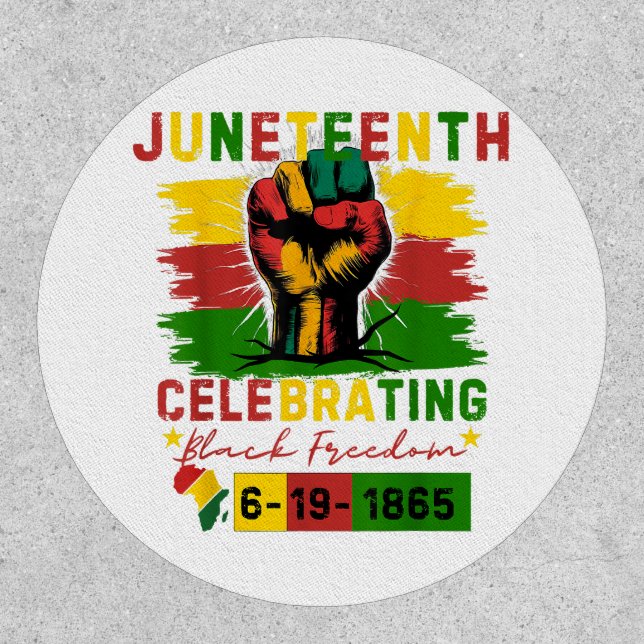 Juneteenth Celebrating Black Freedom Black History Patch (Front)
