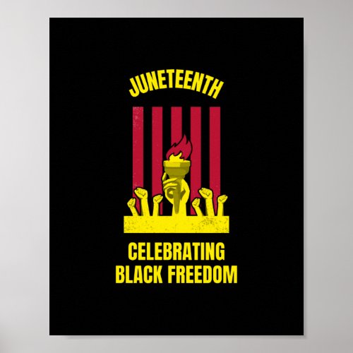 Juneteenth celebrating black freedom poster