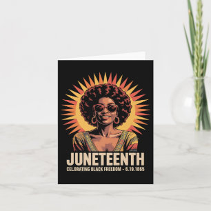 Juneteenth Celebrating Black Freedom Retro Vintage Card