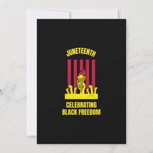 Juneteenth celebrating black freedom thank you card