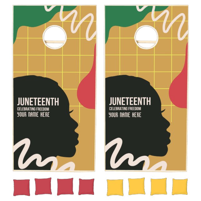 Juneteenth Celebrating Freedom Party Cornhole Set (Set)