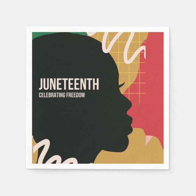 Juneteenth Celebrating Freedom Party  Napkins (Front)