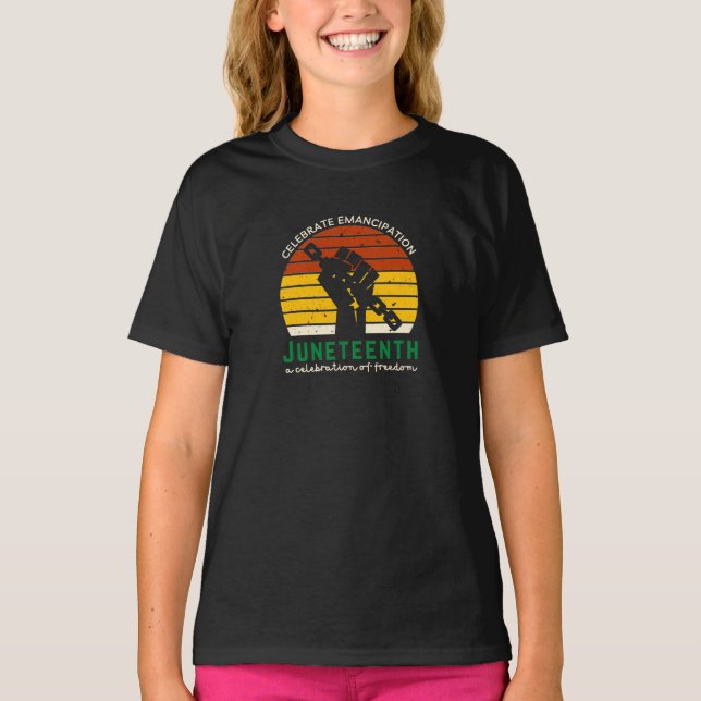 Juneteenth Celebrating Freedom T-Shirt (Front)