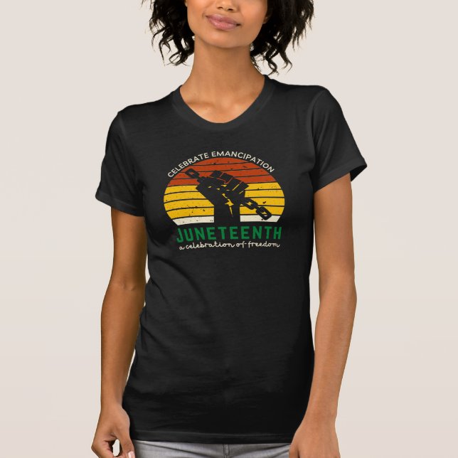 Juneteenth Celebrating Freedom T-Shirt (Front)