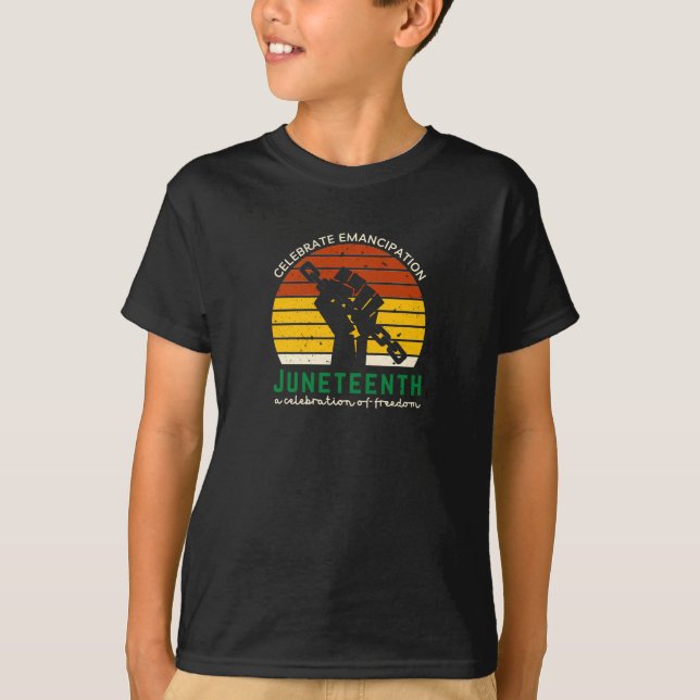 Juneteenth Celebrating Freedom T-Shirt (Front)