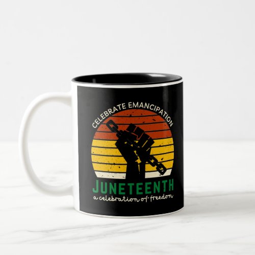 Juneteenth Celebrating Freedom Two_Tone Coffee Mug