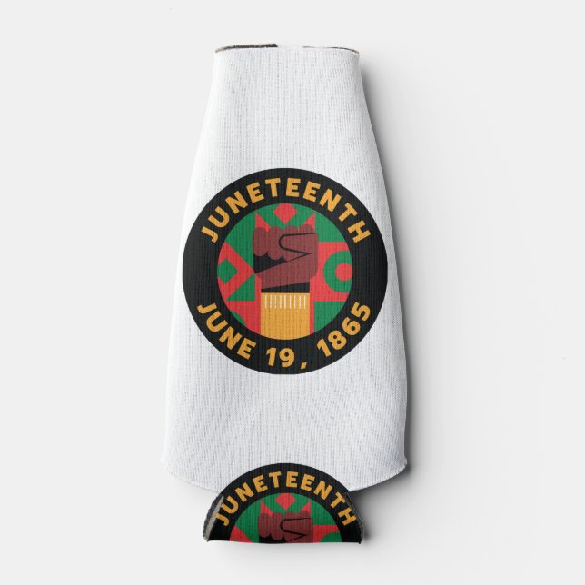 Juneteenth Celebration  Commemorating Freedom and  Bottle Cooler (Front)