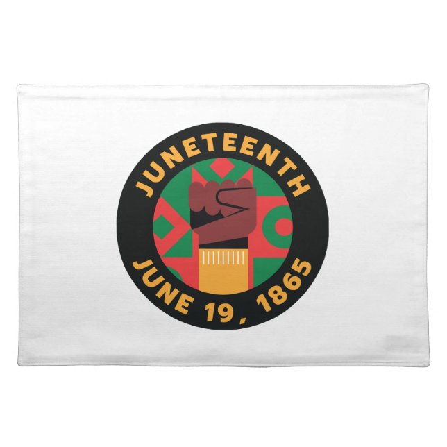 Juneteenth Celebration  Commemorating Freedom and  Cloth Placemat (Front)
