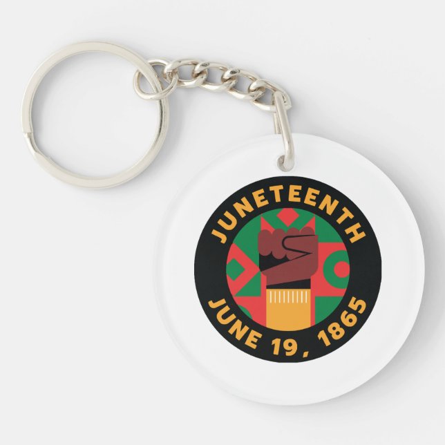 Juneteenth Celebration  Commemorating Freedom and  Keychain (Front)