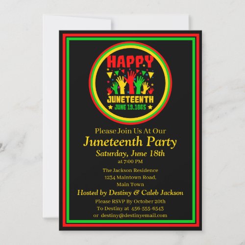 Juneteenth Celebrations Party  Invitation