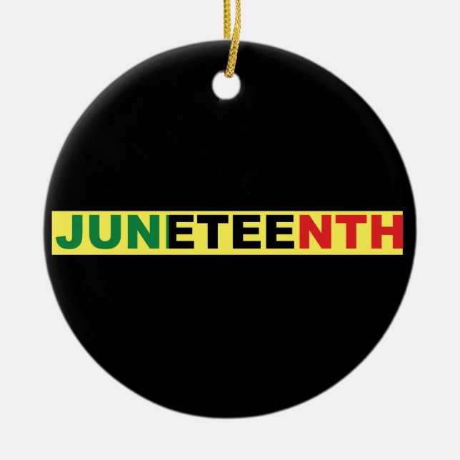 Juneteenth Ceramic Ornament (Front)