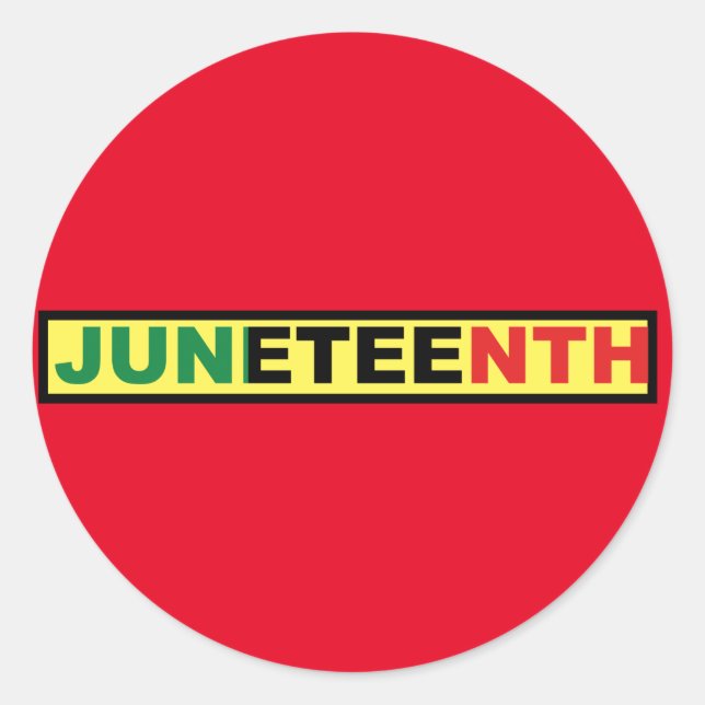 Juneteenth Classic Round Sticker (Front)