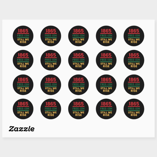 Juneteenth Classic Round Sticker (Sheet)