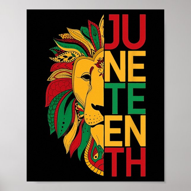 Juneteenth Cool Black History African American Fla Poster (Front)