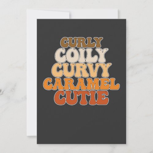 Juneteenth Curly Coily Curvy Caramel Cutie Invitation