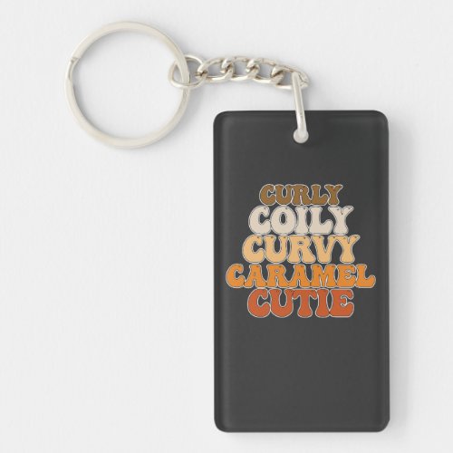 Juneteenth Curly Coily Curvy Caramel Cutie Keychain