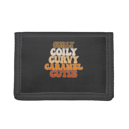 Juneteenth Curly Coily Curvy Caramel Cutie Trifold Wallet