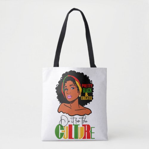 Juneteenth Day Afro Woman Tote Bag