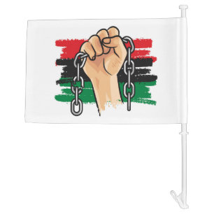 Juneteenth Day Car Flag